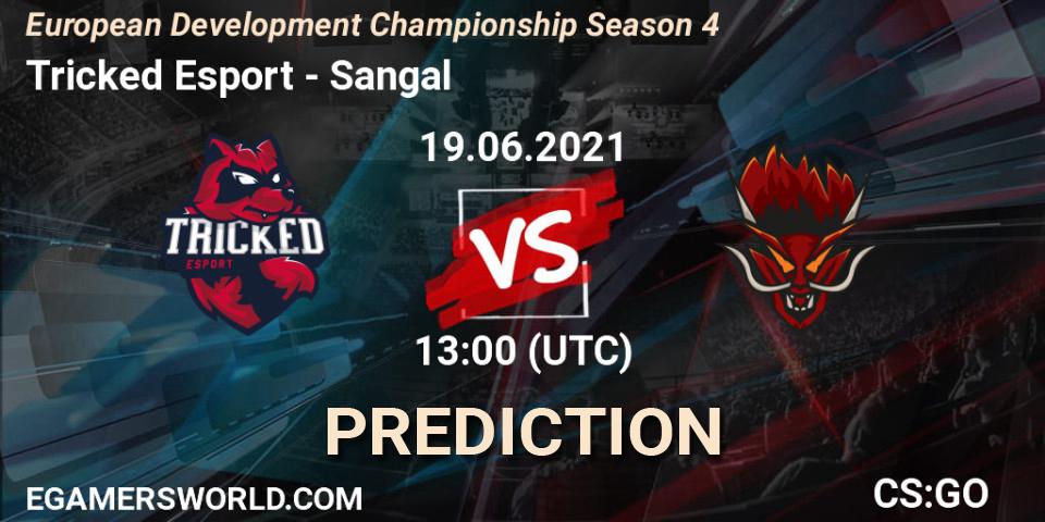 Tricked Esport vs Sangal: Match Prediction. 19.06.2021 at 13:00, Counter-Strike (CS2), European Development Championship Season 4