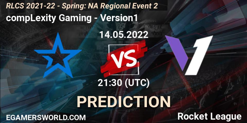 compLexity Gaming vs Version1: Match Prediction. 14.05.22, Rocket League, RLCS 2021-22 - Spring: NA Regional Event 2