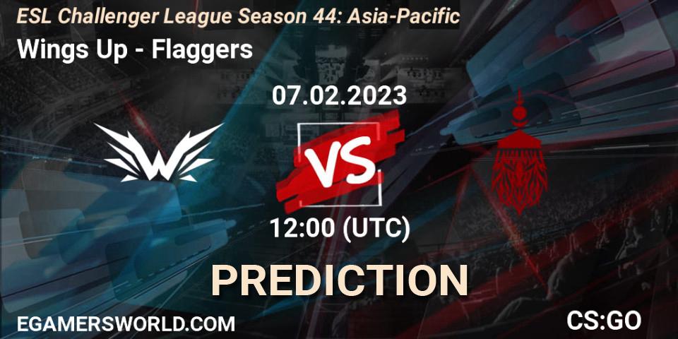 Wings Up vs Flaggers: Match Prediction. 07.02.23, CS2 (CS:GO), ESL Challenger League Season 44: Asia-Pacific