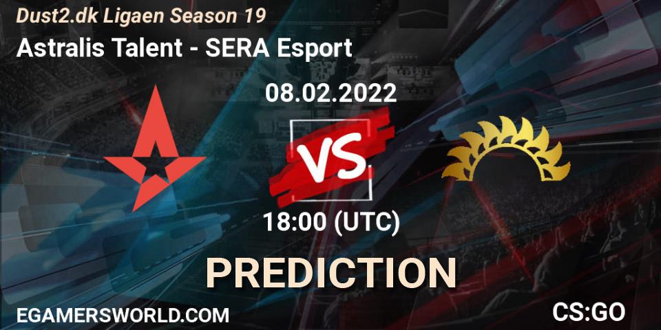 Astralis Talent vs SERA Esport: Match Prediction. 08.02.2022 at 18:00, Counter-Strike (CS2), Dust2.dk Ligaen Season 19