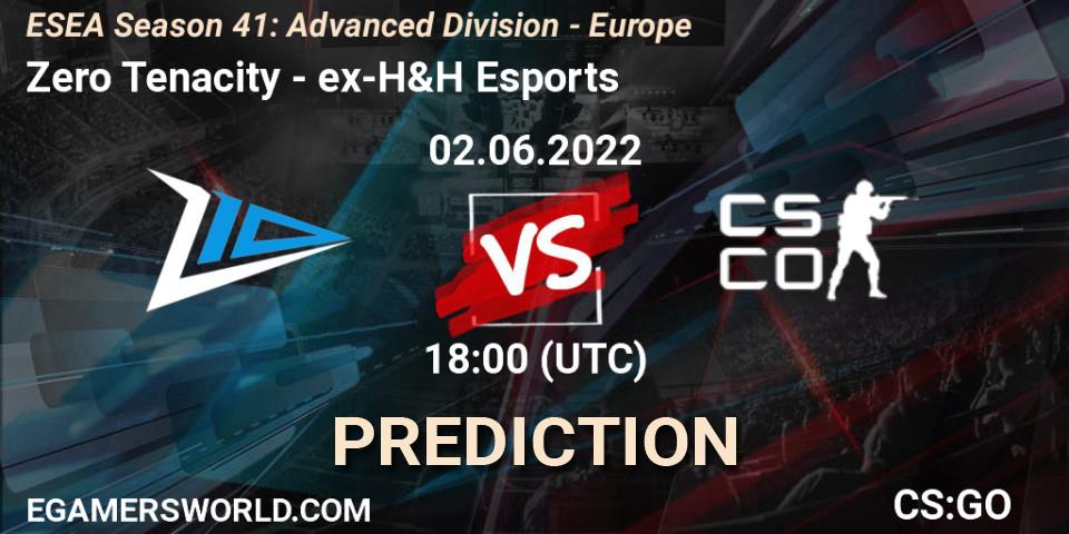 Zero Tenacity vs ex-H&H Esports: Match Prediction. 02.06.2022 at 18:00, Counter-Strike (CS2), ESEA Season 41: Advanced Division - Europe