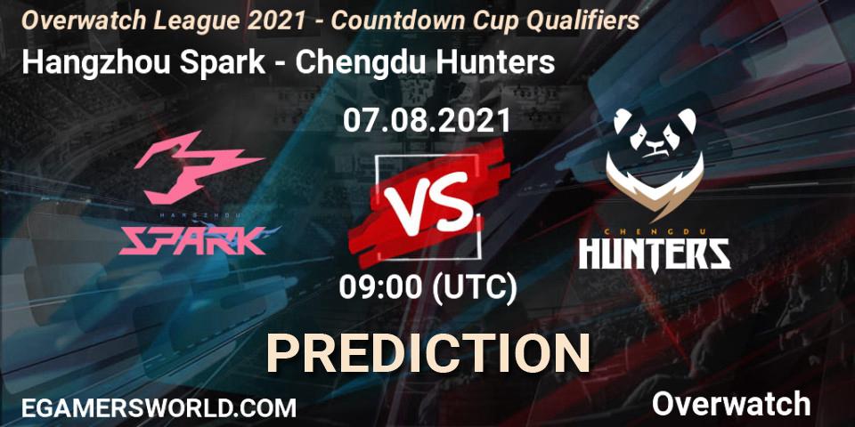 Hangzhou Spark vs Chengdu Hunters: Match Prediction. 13.08.2021 at 09:00, Overwatch, Overwatch League 2021 - Countdown Cup Qualifiers