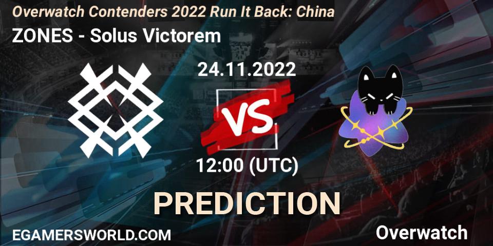 ZONES vs Solus Victorem: Match Prediction. 24.11.22, Overwatch, Overwatch Contenders 2022 Run It Back: China