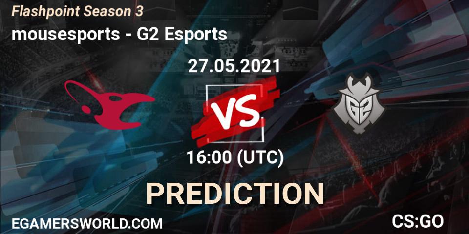 mousesports vs G2 Esports: Match Prediction. 27.05.21, CS2 (CS:GO), Flashpoint Season 3