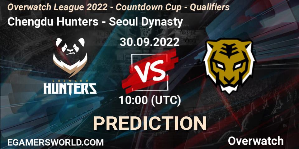 Chengdu Hunters vs Seoul Dynasty: Match Prediction. 30.09.22, Overwatch, Overwatch League 2022 - Countdown Cup - Qualifiers