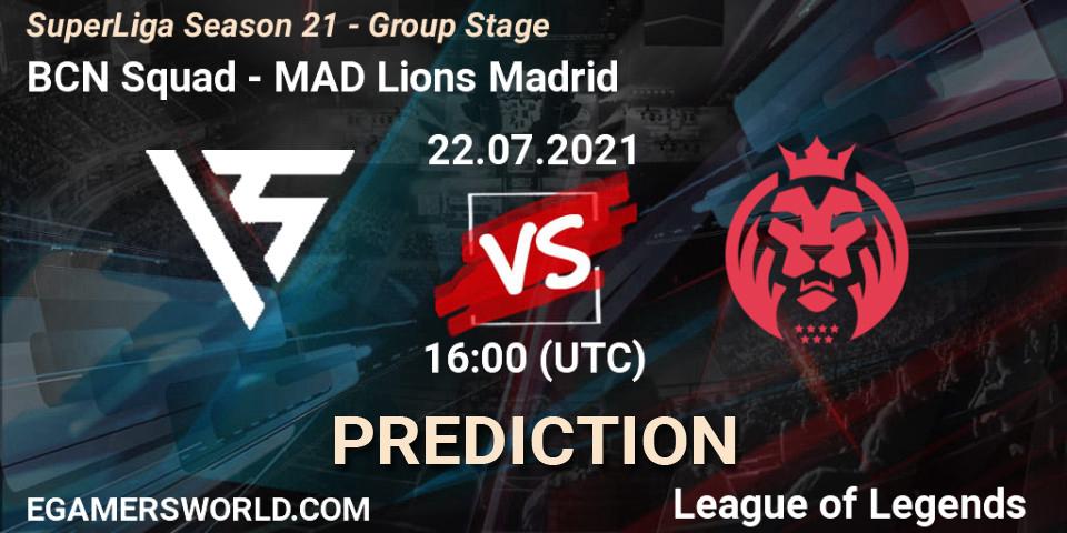 BCN Squad vs MAD Lions Madrid: Match Prediction. 22.07.21, LoL, SuperLiga Season 21 - Group Stage 