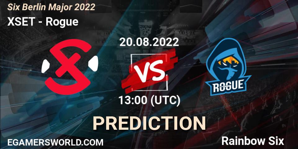 XSET vs Rogue: Match Prediction. 20.08.2022 at 13:00, Rainbow Six, Six Berlin Major 2022