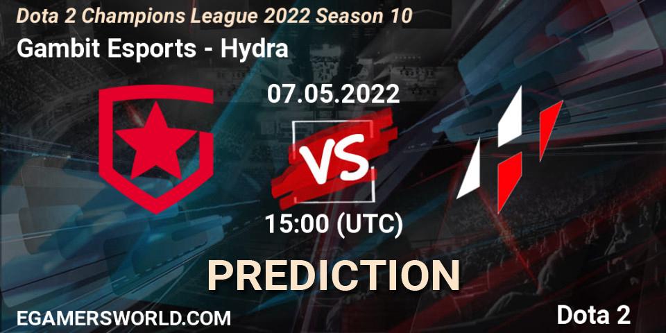 Gambit Esports vs Hydra: Match Prediction. 07.05.2022 at 15:00, Dota 2, Dota 2 Champions League 2022 Season 10 