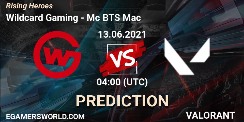 Wildcard Gaming vs Mc BTS Mac: Match Prediction. 13.06.2021 at 04:00, VALORANT, Rising Heroes