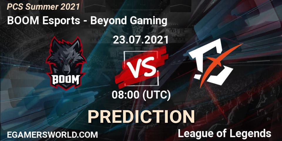 BOOM Esports vs Beyond Gaming: Match Prediction. 23.07.2021 at 08:00, LoL, PCS Summer 2021