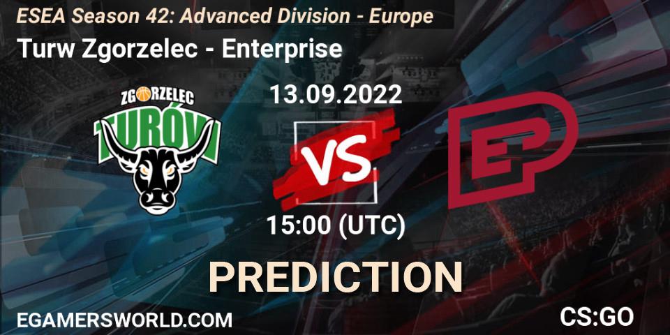 Turów Zgorzelec vs Enterprise: Match Prediction. 13.09.2022 at 15:00, Counter-Strike (CS2), ESEA Season 42: Advanced Division - Europe