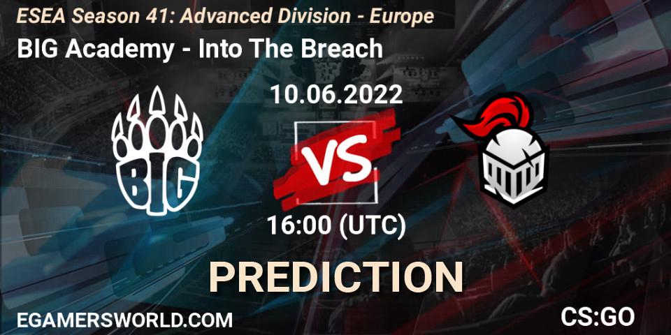 BIG Academy vs Into The Breach: Match Prediction. 10.06.2022 at 16:00, Counter-Strike (CS2), ESEA Season 41: Advanced Division - Europe