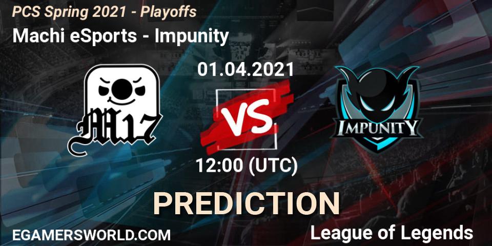 Machi eSports vs Impunity: Match Prediction. 01.04.2021 at 12:10, LoL, PCS Spring 2021 - Playoffs