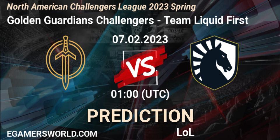 Golden Guardians Challengers vs Team Liquid First: Match Prediction. 07.02.23, LoL, NACL 2023 Spring - Group Stage
