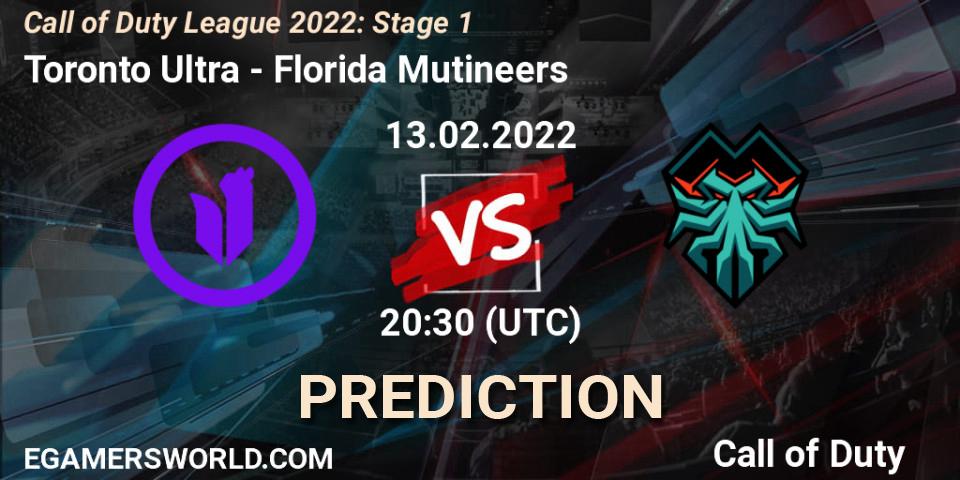 Toronto Ultra vs Florida Mutineers: Match Prediction. 13.02.22, Call of Duty, Call of Duty League 2022: Stage 1