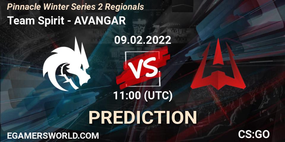 Team Spirit vs AVANGAR: Match Prediction. 09.02.22, CS2 (CS:GO), Pinnacle Winter Series 2 Regionals