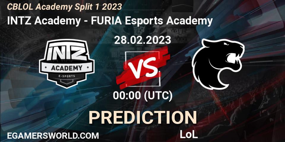 INTZ Academy vs FURIA Esports Academy: Match Prediction. 28.02.2023 at 00:00, LoL, CBLOL Academy Split 1 2023