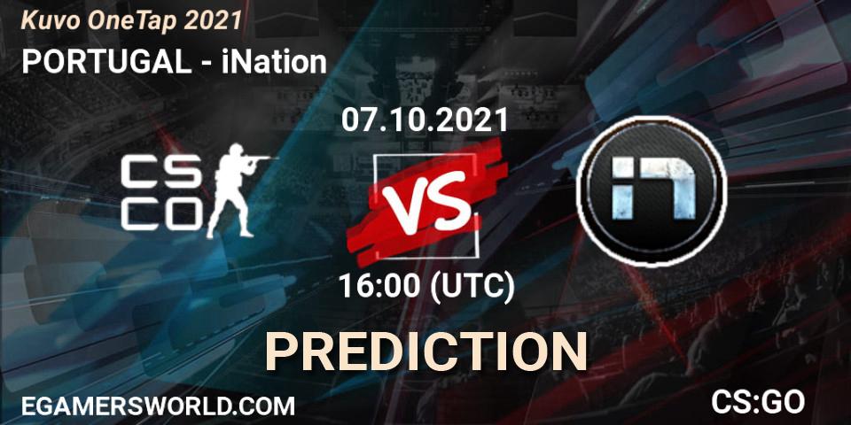 PORTUGAL vs iNation: Match Prediction. 07.10.2021 at 16:00, Counter-Strike (CS2), Kuvo OneTap 2021