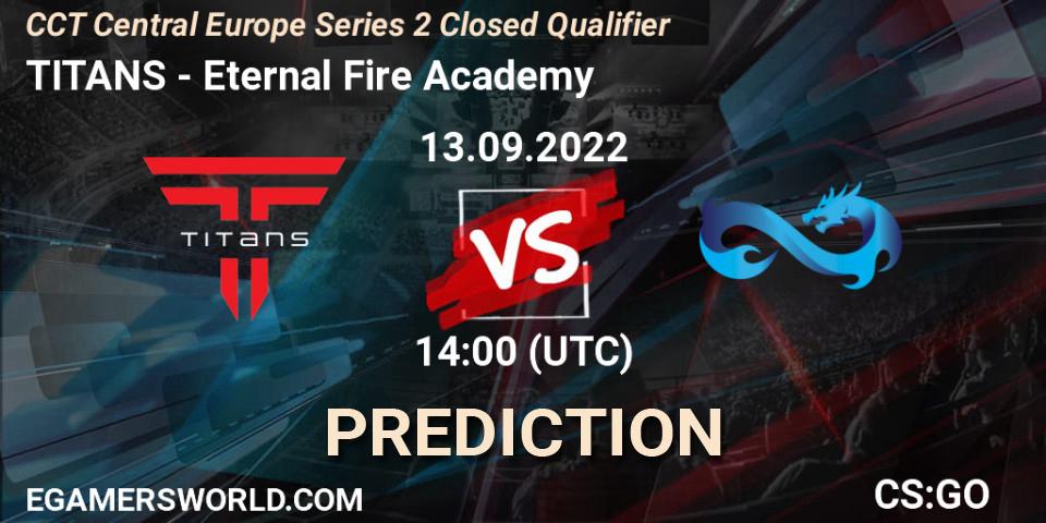 TITANS vs Eternal Fire Academy: Match Prediction. 13.09.2022 at 14:00, Counter-Strike (CS2), CCT Central Europe Series 2 Closed Qualifier