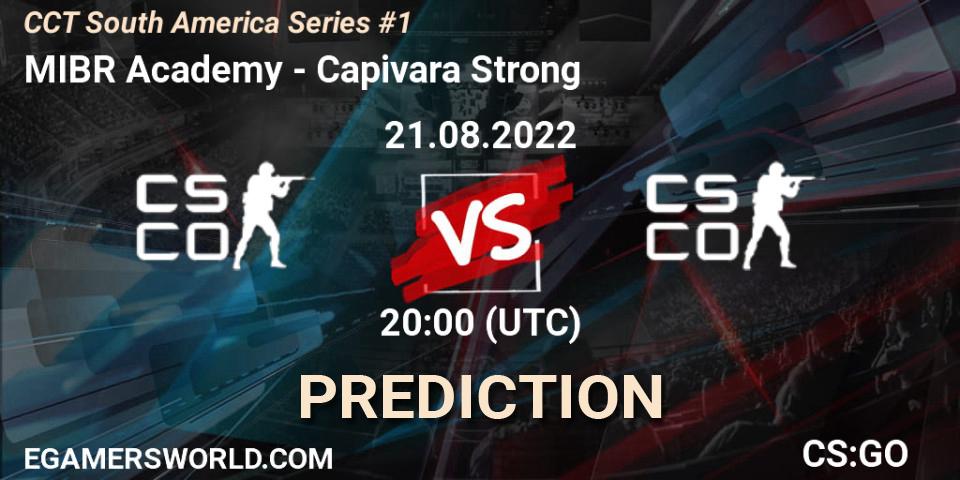 MIBR Academy vs Capivara Strong: Match Prediction. 21.08.2022 at 20:00, Counter-Strike (CS2), CCT South America Series #1