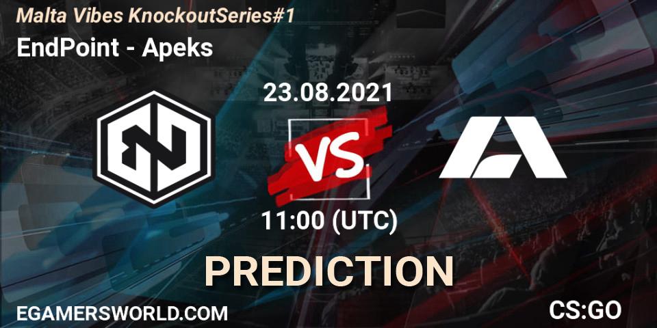 EndPoint vs Apeks: Match Prediction. 23.08.2021 at 11:00, Counter-Strike (CS2), Malta Vibes Knockout Series #1