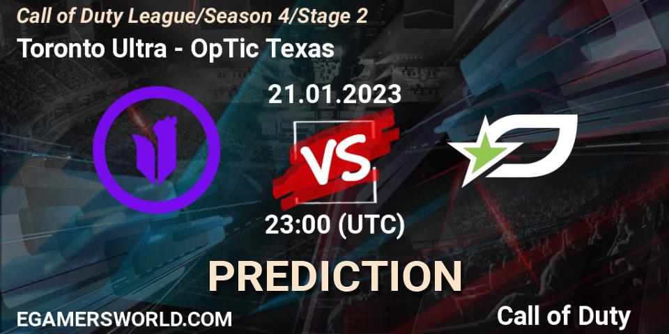 Toronto Ultra vs OpTic Texas: Match Prediction. 21.01.2023 at 23:00, Call of Duty, Call of Duty League 2023: Stage 2 Major Qualifiers