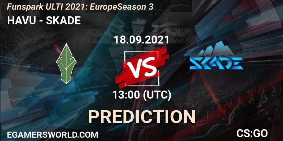 HAVU vs SKADE: Match Prediction. 18.09.2021 at 12:15, Counter-Strike (CS2), Funspark ULTI 2021: Europe Season 3
