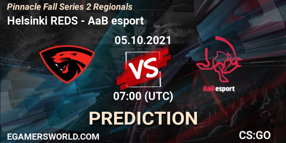Helsinki REDS vs AaB esport: Match Prediction. 05.10.2021 at 07:00, Counter-Strike (CS2), Pinnacle Fall Series 2 Regionals