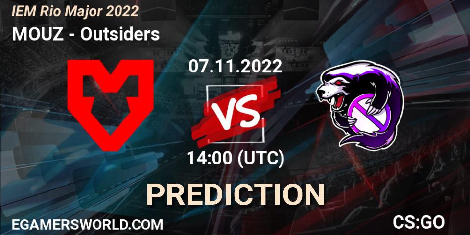 MOUZ vs Outsiders: Match Prediction. 07.11.22, CS2 (CS:GO), IEM Rio Major 2022