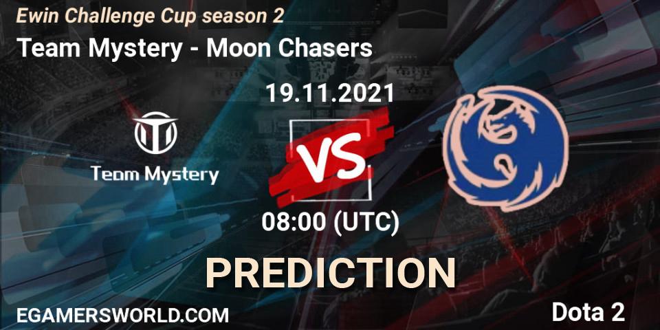 Team Mystery vs Moon Chasers: Match Prediction. 19.11.2021 at 08:43, Dota 2, Ewin Challenge Cup season 2