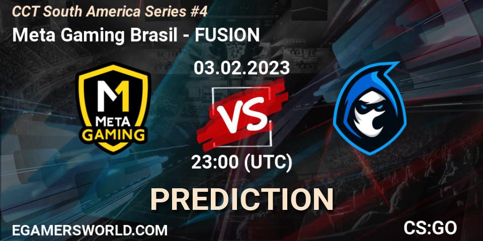 Meta Gaming Brasil vs FUSION: Match Prediction. 03.02.23, CS2 (CS:GO), CCT South America Series #4