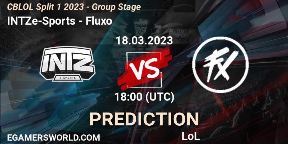 INTZ e-Sports vs Fluxo: Match Prediction. 18.03.2023 at 18:00, LoL, CBLOL Split 1 2023 - Group Stage