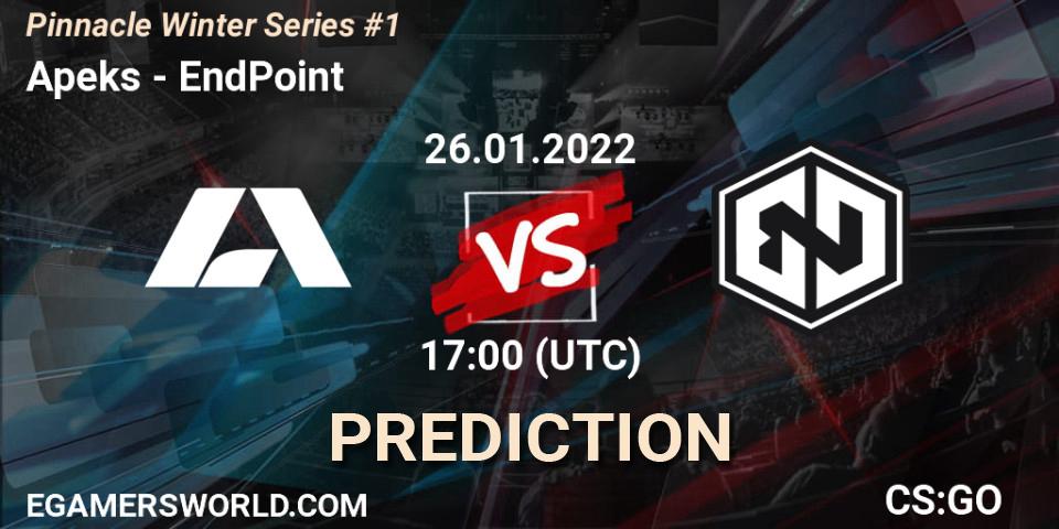 Apeks vs EndPoint: Match Prediction. 26.01.2022 at 17:00, Counter-Strike (CS2), Pinnacle Winter Series #1