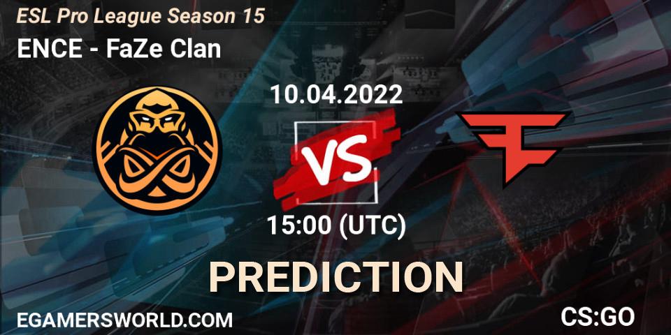 ENCE vs FaZe Clan: Match Prediction. 10.04.2022 at 15:00, Counter-Strike (CS2), ESL Pro League Season 15
