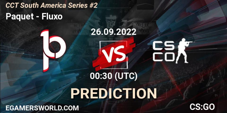 Paquetá vs Fluxo: Match Prediction. 26.09.2022 at 01:10, Counter-Strike (CS2), CCT South America Series #2