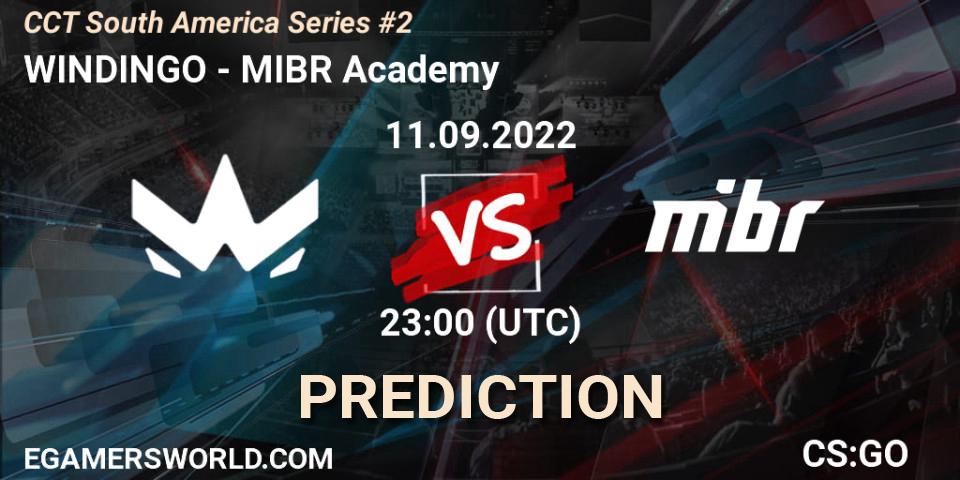 WINDINGO vs MIBR Academy: Match Prediction. 11.09.2022 at 23:30, Counter-Strike (CS2), CCT South America Series #2