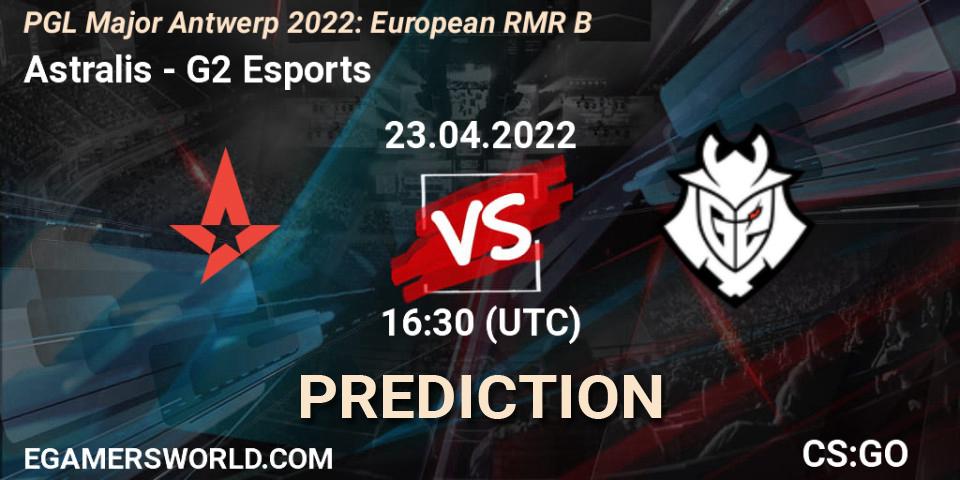 Astralis vs G2 Esports: Match Prediction. 23.04.2022 at 13:55, Counter-Strike (CS2), PGL Major Antwerp 2022: European RMR B