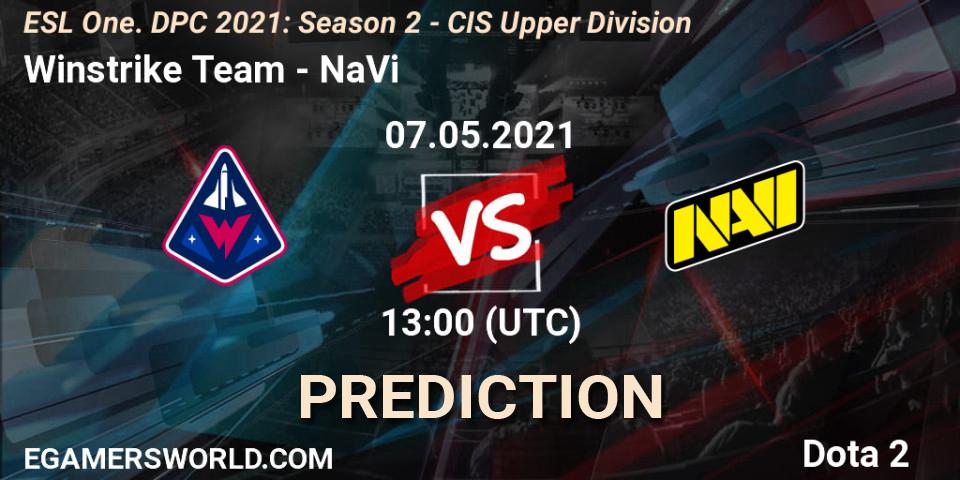 Winstrike Team vs NaVi: Match Prediction. 07.05.21, Dota 2, ESL One. DPC 2021: Season 2 - CIS Upper Division