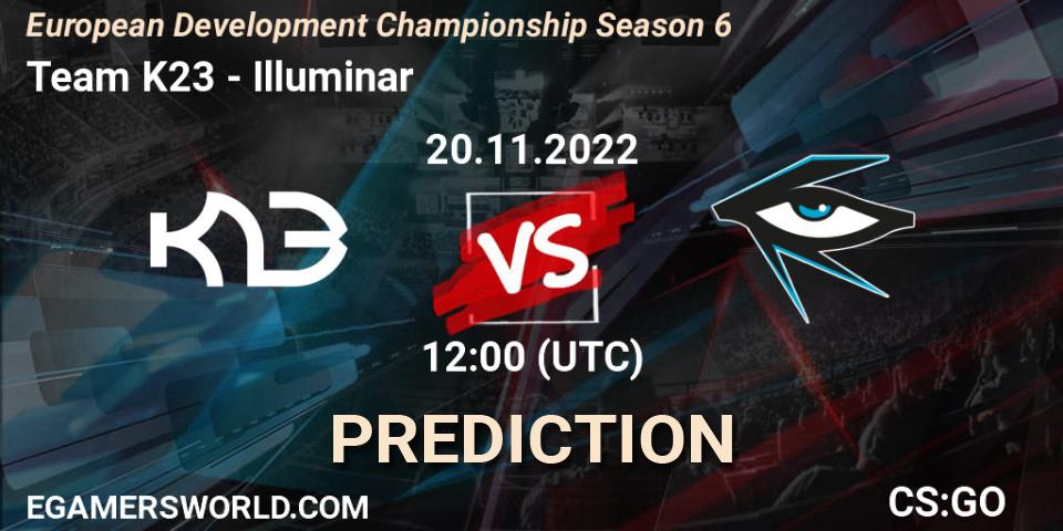 Team K23 vs Illuminar: Match Prediction. 20.11.22, CS2 (CS:GO), European Development Championship Season 6