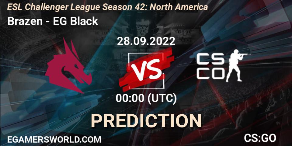 Brazen vs Evil Geniuses Black: Match Prediction. 28.09.22, CS2 (CS:GO), ESL Challenger League Season 42: North America