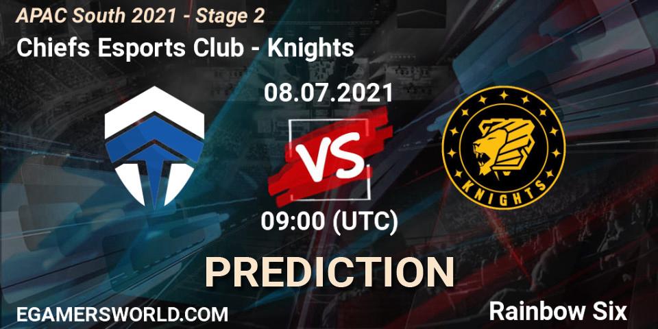 Chiefs Esports Club vs Knights: Match Prediction. 08.07.2021 at 09:00, Rainbow Six, APAC South 2021 - Stage 2