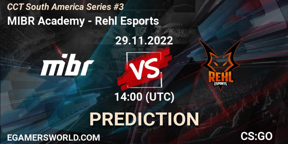 MIBR Academy vs Rehl Esports: Match Prediction. 29.11.22, CS2 (CS:GO), CCT South America Series #3