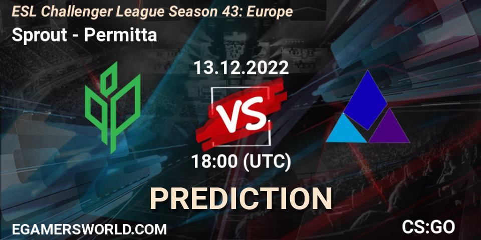Sprout vs Permitta: Match Prediction. 13.12.22, CS2 (CS:GO), ESL Challenger League Season 43: Europe
