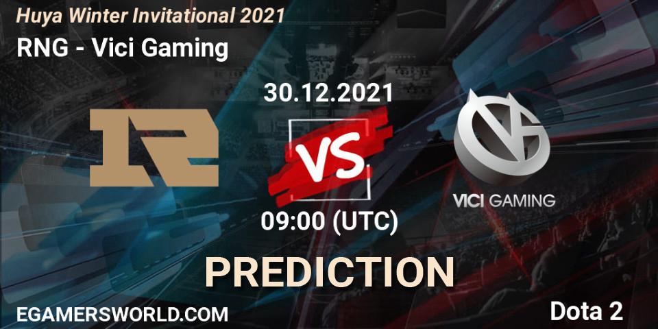 RNG vs Vici Gaming: Match Prediction. 30.12.2021 at 09:09, Dota 2, Huya Winter Invitational 2021