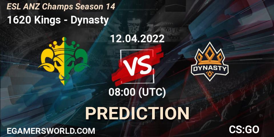 1620 Kings vs Dynasty: Match Prediction. 12.04.2022 at 08:00, Counter-Strike (CS2), ESL ANZ Champs Season 14