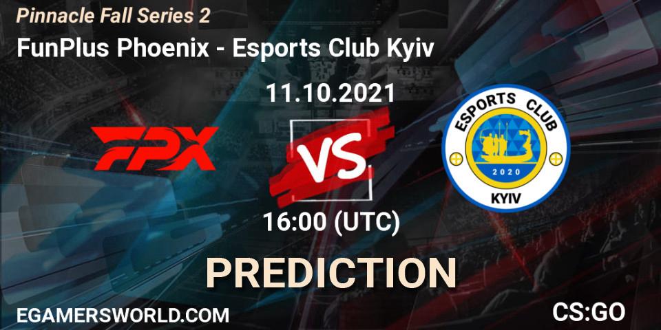 FunPlus Phoenix vs Esports Club Kyiv: Match Prediction. 11.10.2021 at 16:00, Counter-Strike (CS2), Pinnacle Fall Series #2