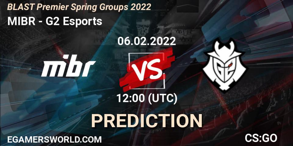 MIBR vs G2 Esports: Match Prediction. 06.02.22, CS2 (CS:GO), BLAST Premier Spring Groups 2022
