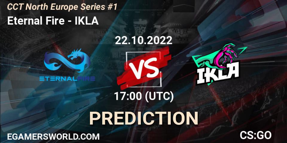 Eternal Fire vs IKLA: Match Prediction. 22.10.2022 at 20:30, Counter-Strike (CS2), CCT North Europe Series #1