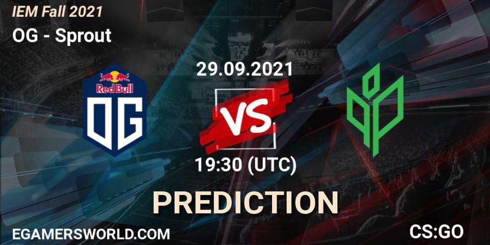 OG vs Sprout: Match Prediction. 29.09.2021 at 20:15, Counter-Strike (CS2), IEM Fall 2021: Europe RMR