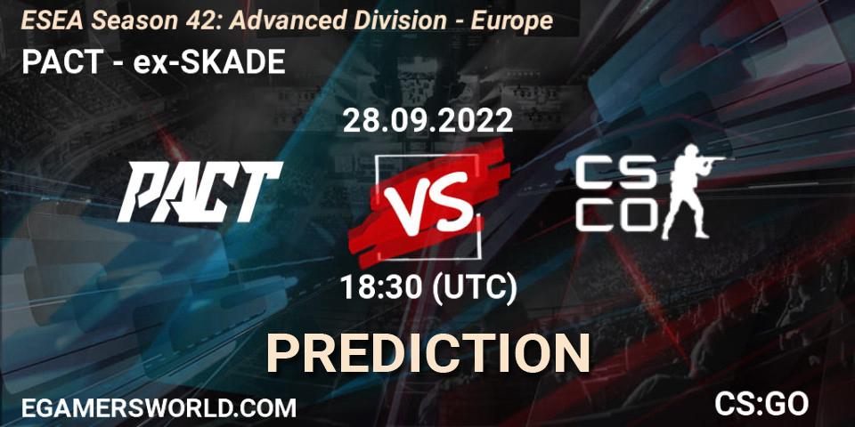 PACT vs ex-SKADE: Match Prediction. 29.09.22, CS2 (CS:GO), ESEA Season 42: Advanced Division - Europe